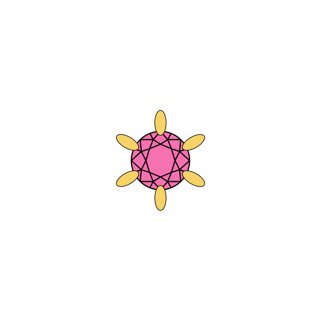 Pink cubic zirconia stud with ray-like prongs in PVD gold titanium