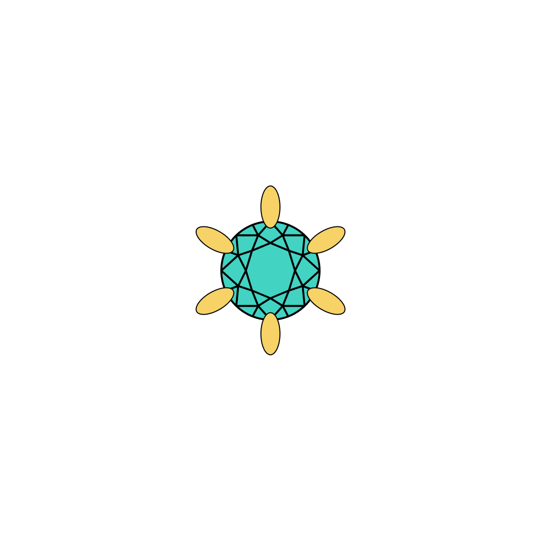 Turquoise cubic zirconia stud with ray-like prongs in PVD gold titanium
