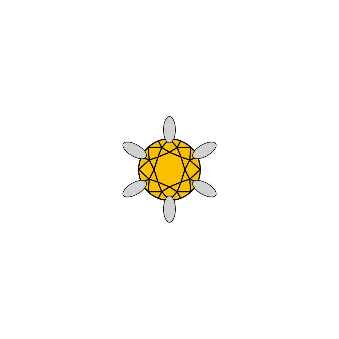 Yellow cubic zirconia stud with ray-like prongs in titanium